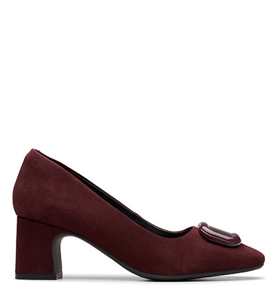 CLARKS FERNIE TRIM BURGUNDY Clarks